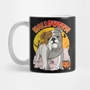 English Bulldog Witch Happy Halloween Mug